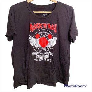 Novelty Tee Rock N Roll Music Festival New York Size 1x